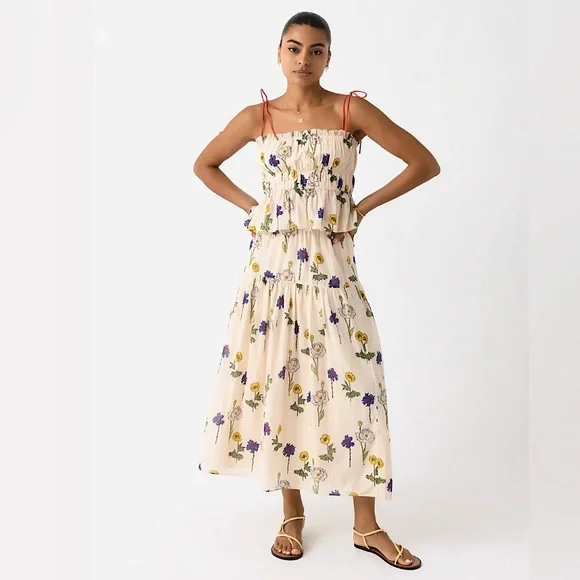 NWT Rhode Julieta Peplum Top in Saba Tie Straps Sz Large - Picture 2 of 14